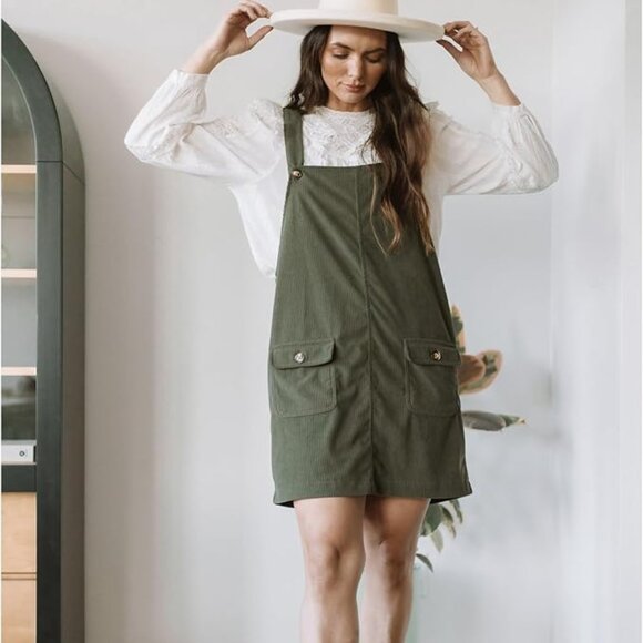 Dresses | Sage Green Plaid Print Overall Dress Without Sweater | Poshmark Dresses | Sage Green Plaid Print Overall Dress Without Sweater | Poshmark